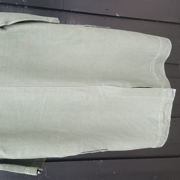 Pull and Bear Linen Blend Trench Coat - Picture 6 of 14